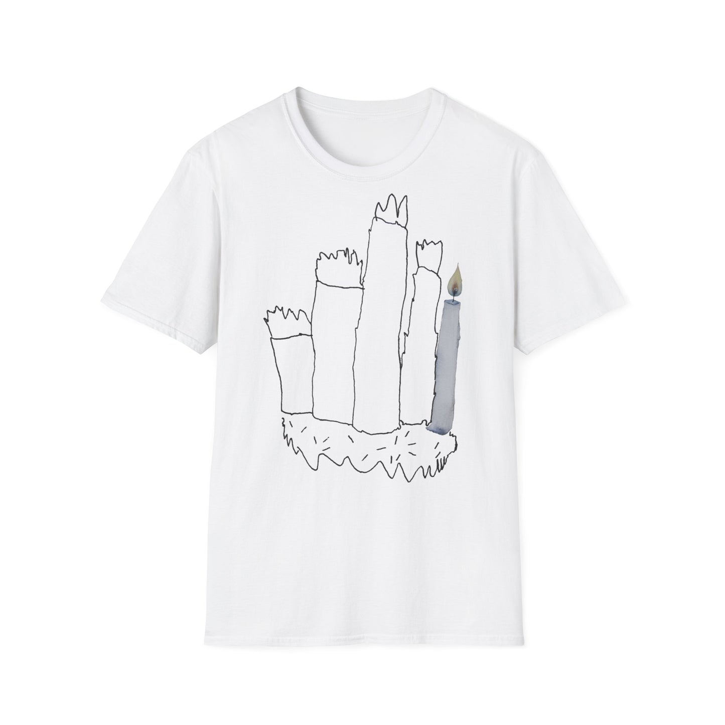 Candle t-shirt with print