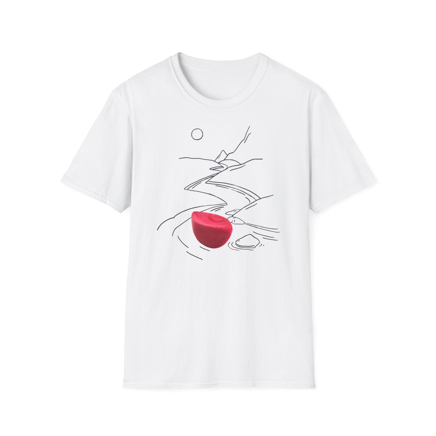 Swedish candy raspberry boat t-shirt with print