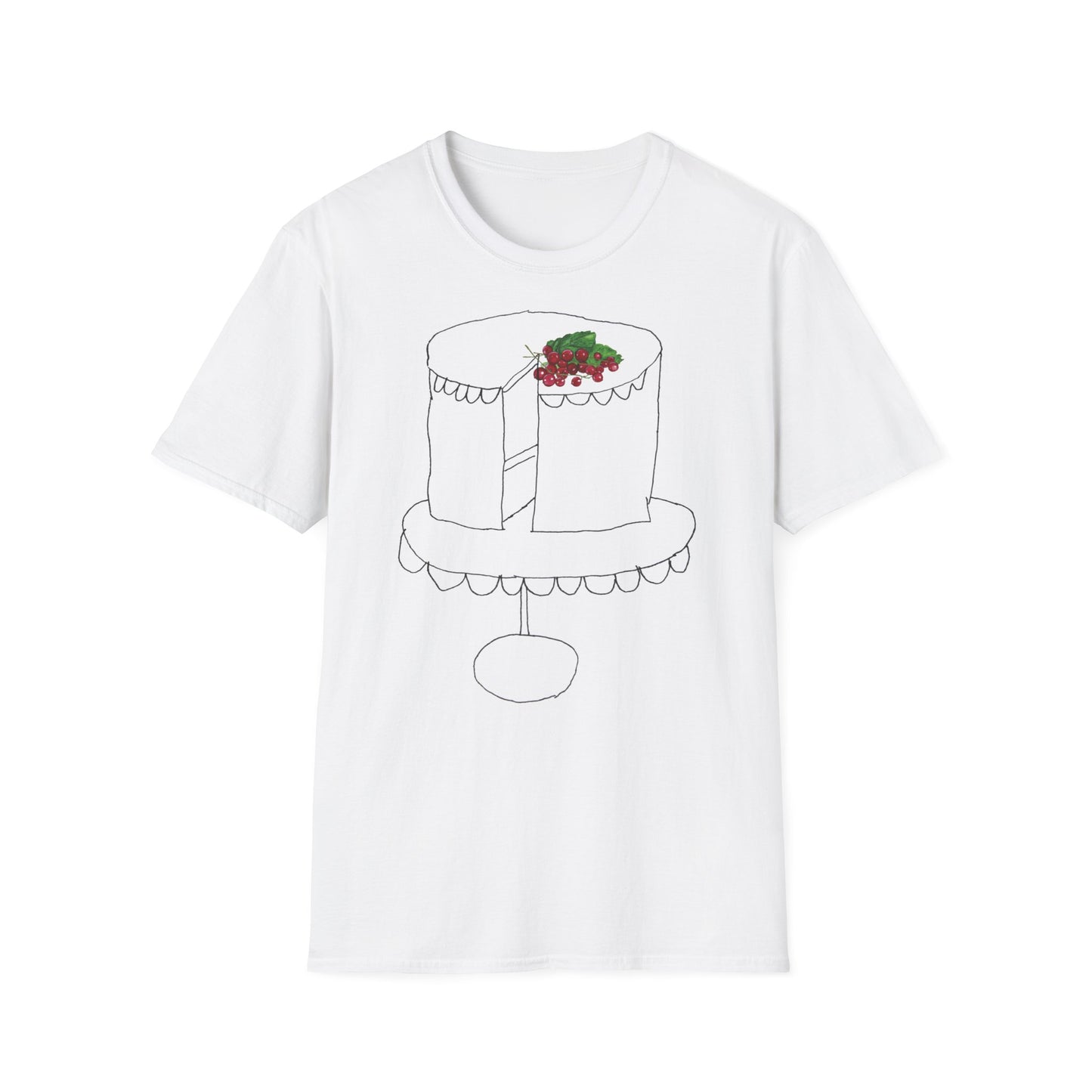 Cake on a plate t-shirt with print