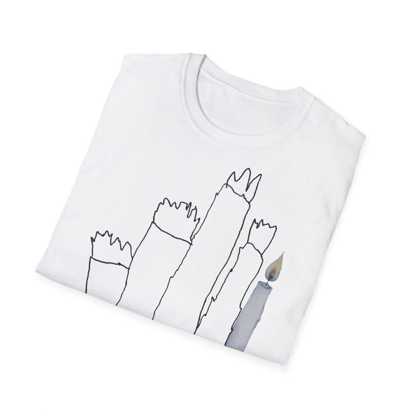 Candle t-shirt with print