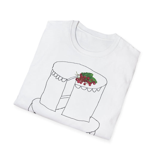 Cake on a plate t-shirt with print